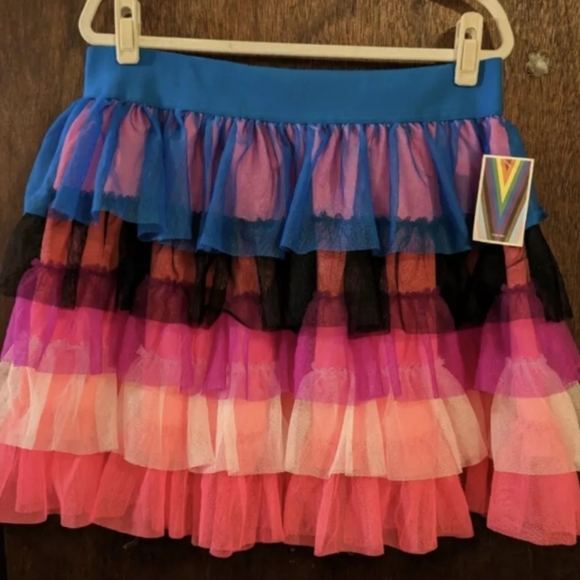 NWT Pride Adult High-Rise Festival Mini Skirt - Picture 2 of 3